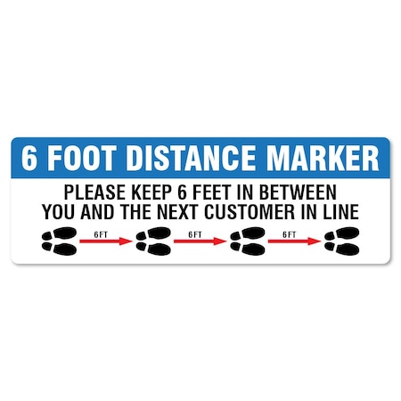 Signmission Keep 6 Ft Between You & The Next Customer Non-Slip Floor Decal Made in The USA, 6PK, R-16-6PK-99979 FD-R-16-6PK-99979